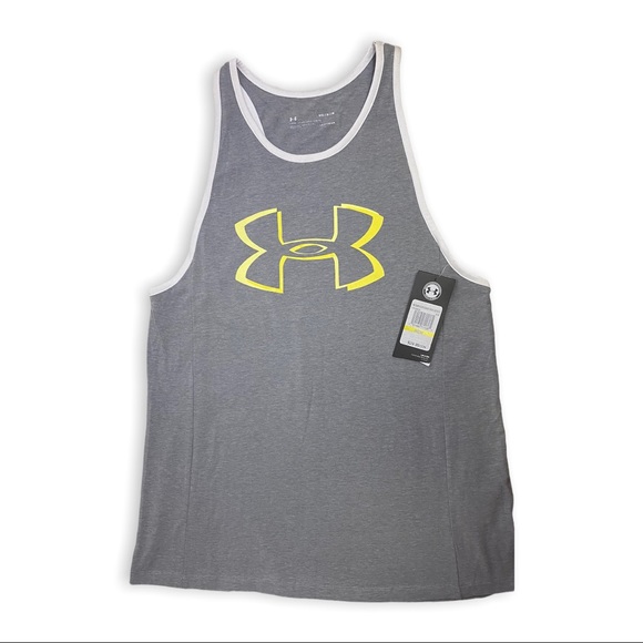 NEW Grey Under Armour Tank Top Muscle / Workout Shirt Women’s Size Medium - Picture 3 of 9